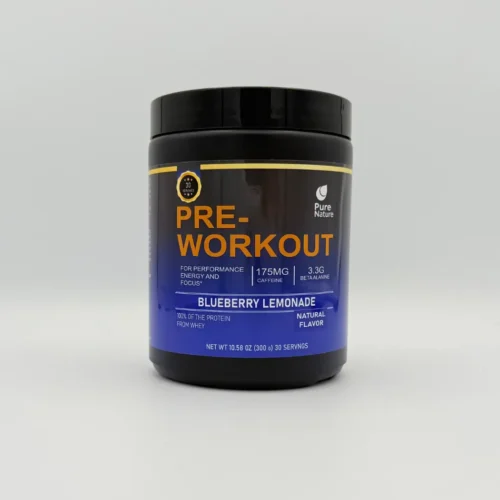 Pure Nature Pre Workout Blueberry Lemonade, 30 Servings